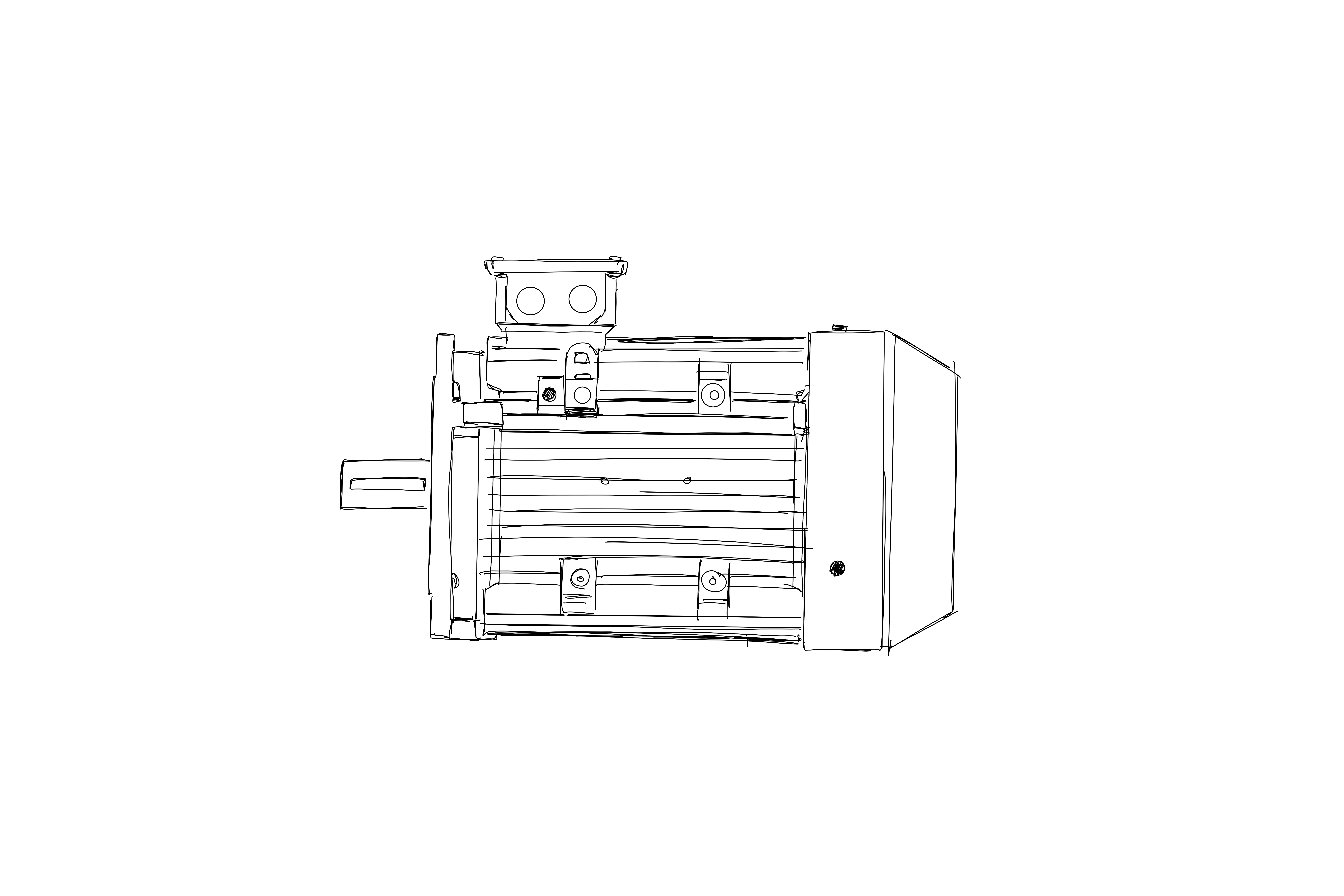 Einphasen-Wechselstrommotor FBS 71 B 4