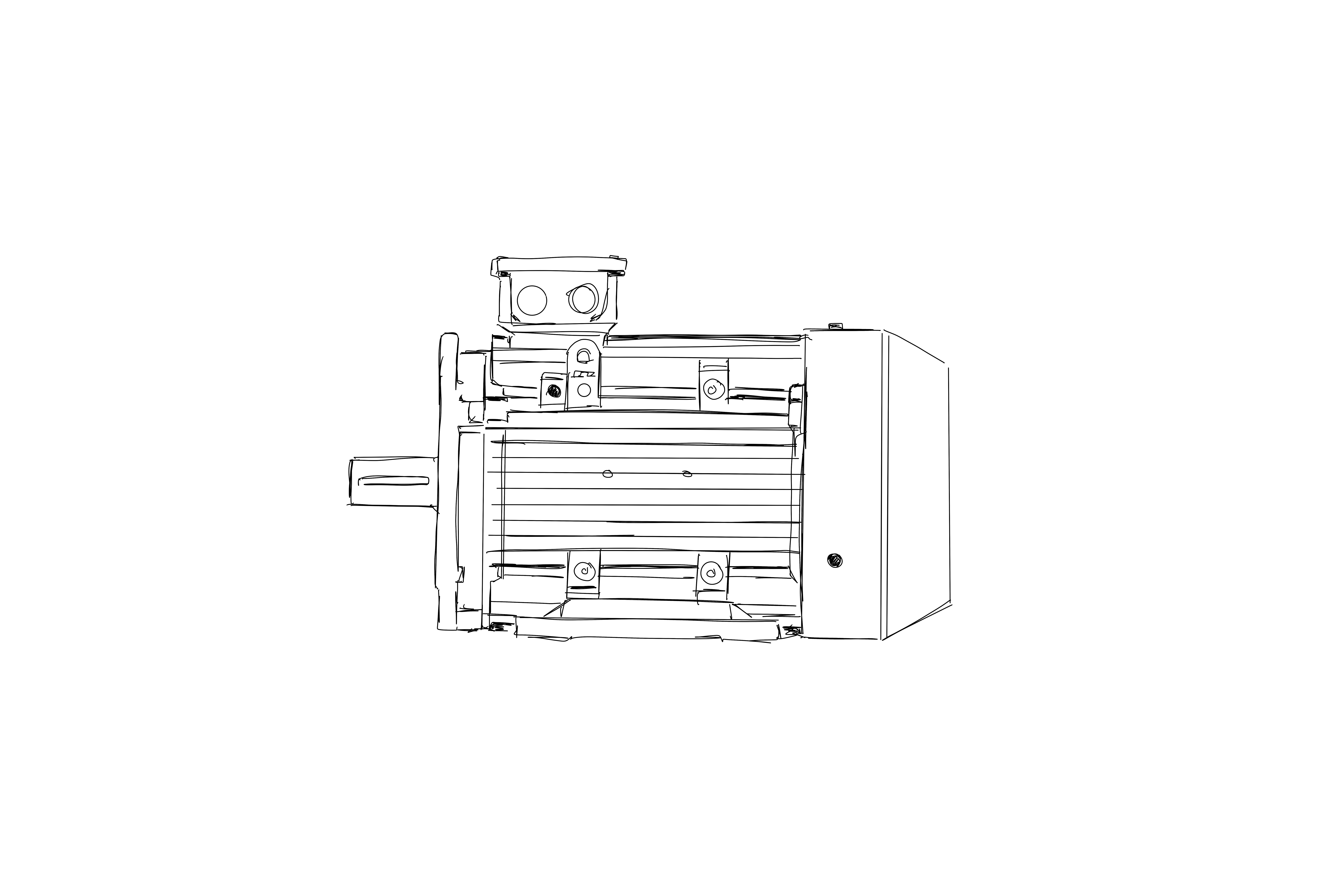 Einphasen-Wechselstrommotor FBSP 90 S 4 /HT